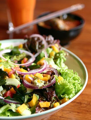 b. Western Spa: Spicy lentil soup, mixed salad, chicken fillet